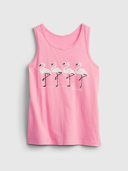 View large product image 1 of 1. Kids Organic Cotton Graphic Tank Top