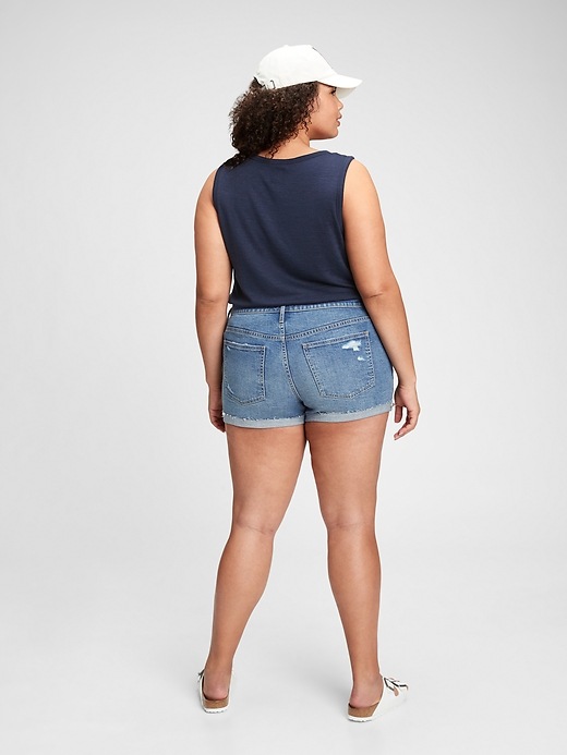 Image number 7 showing, 3'' Mid Rise Distressed Denim Shorts With Washwell&#153