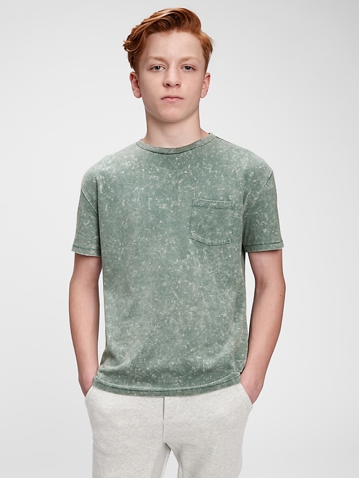 L'image numéro 3 présente T-shirt recyclé à poche pour Adolescent