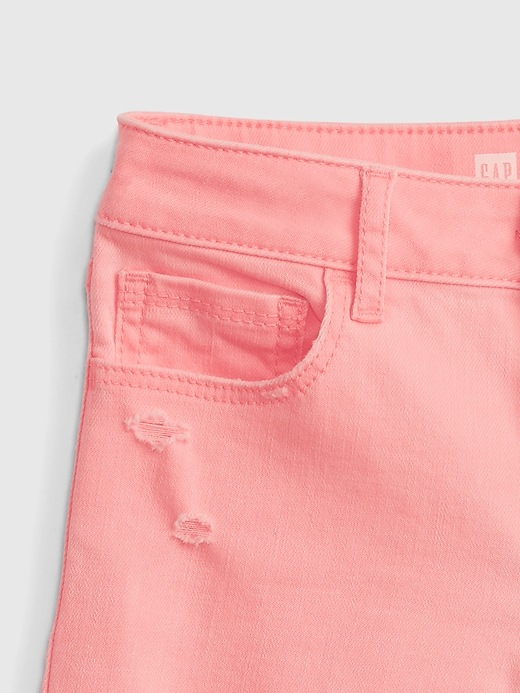 Image number 4 showing, Kids Denim Shortie Shorts with Stretch