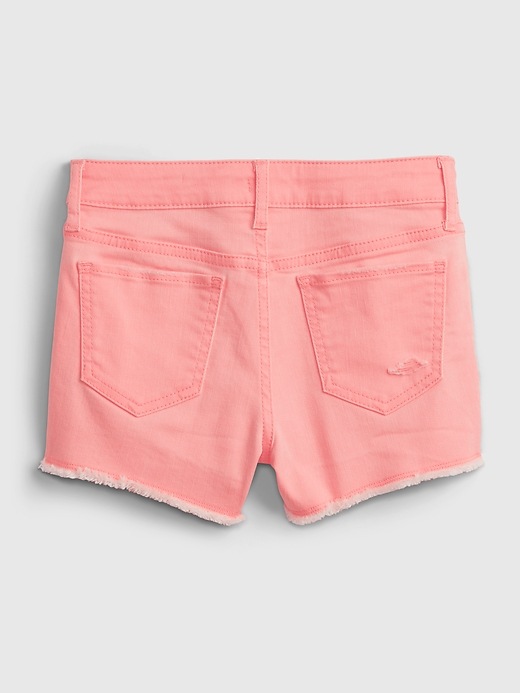 Image number 3 showing, Kids Denim Shortie Shorts with Stretch