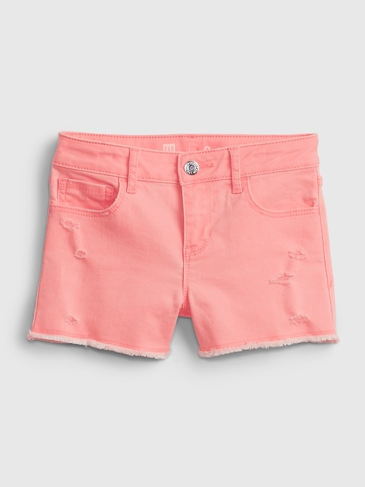 Image number 2 showing, Kids Denim Shortie Shorts with Stretch