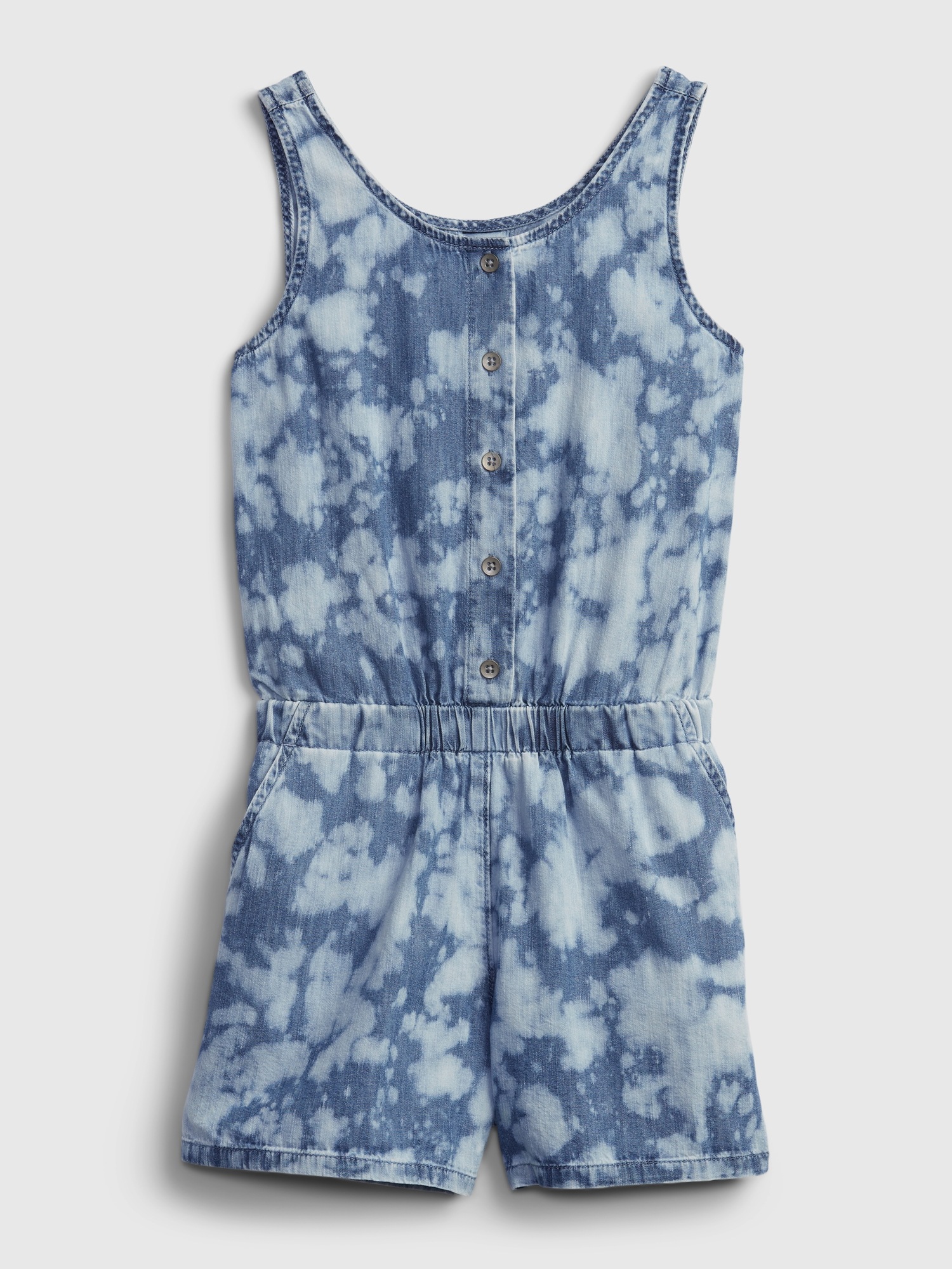 Kids TieDye Denim Romper Gap