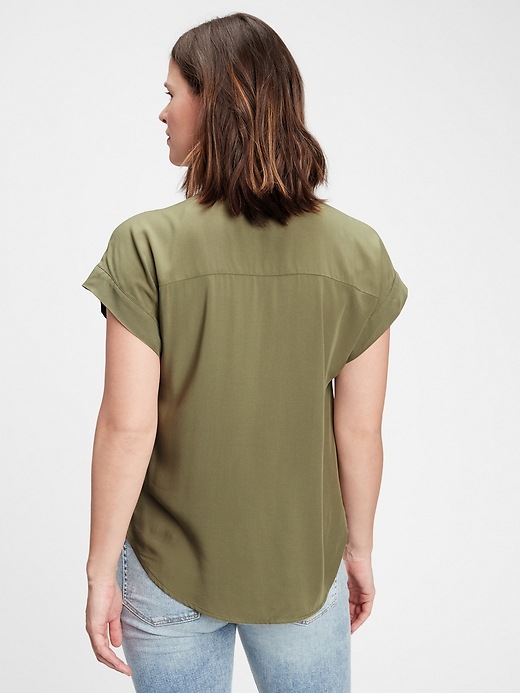 Image number 2 showing, Maternity Popover Bib Top