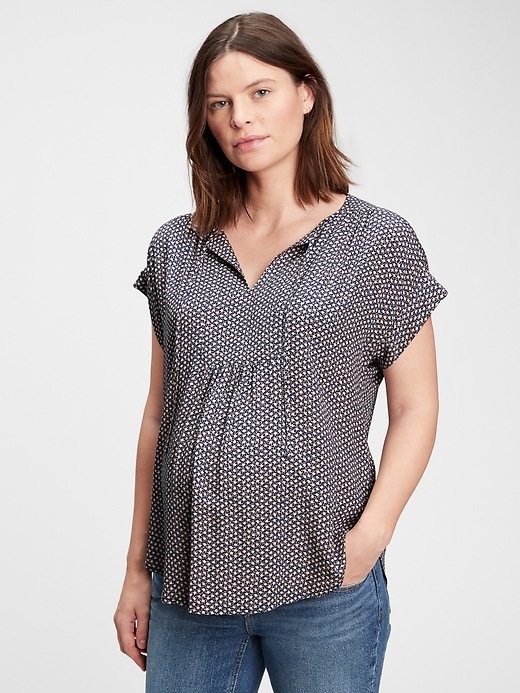 Image number 6 showing, Maternity Popover Bib Top