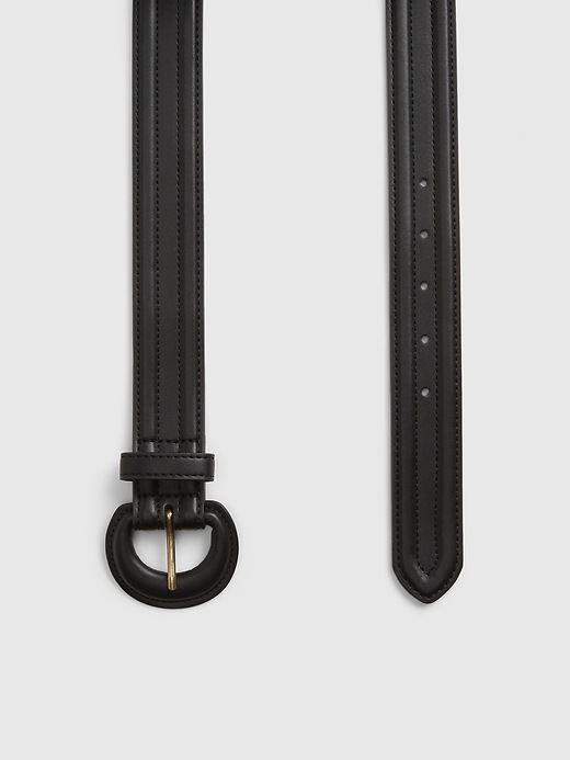 Image number 3 showing, Puffed Leather Belt