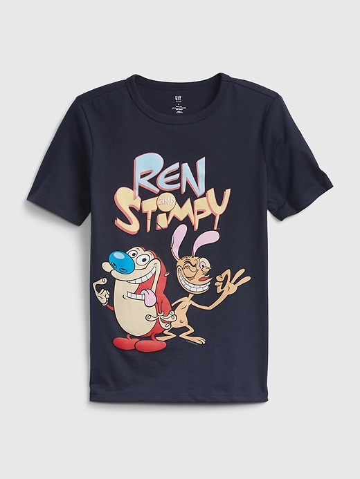 L'image numéro 1 présente T-shirt recyclé à imprimé Ren et Stimpy de Nickelodeon &#124 GapKids