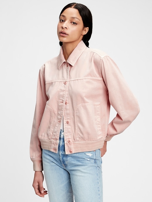 View large product image 1 of 1. Twill Bomber Jacket
