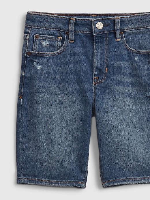 Image number 4 showing, Kids High Rise Denim Bermuda Shorts with Washwell &#153