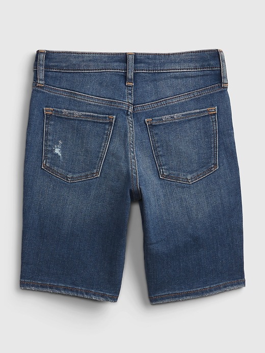 Image number 3 showing, Kids High Rise Denim Bermuda Shorts with Washwell &#153