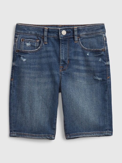 Image number 2 showing, Kids High Rise Denim Bermuda Shorts with Washwell &#153