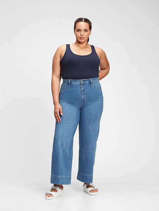 Image number 5 showing, Sky High Wide-Leg Jeans
