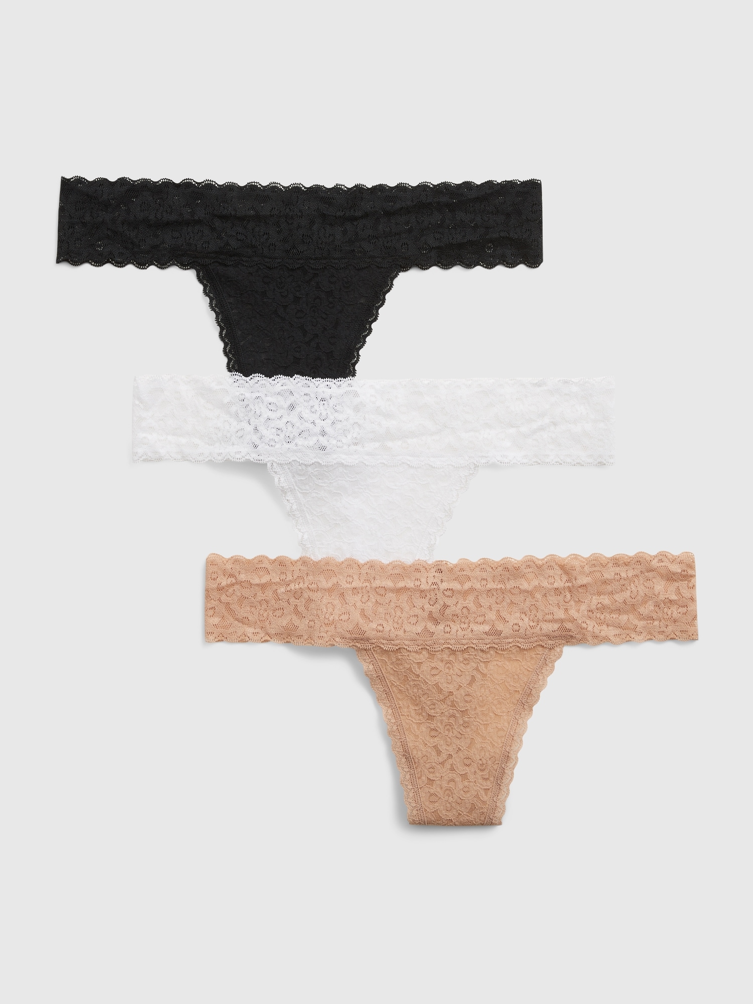 3 microfiber thongs pack, Women's panties