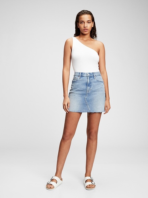 Gap Denim Mini Skirt with Washwell&153