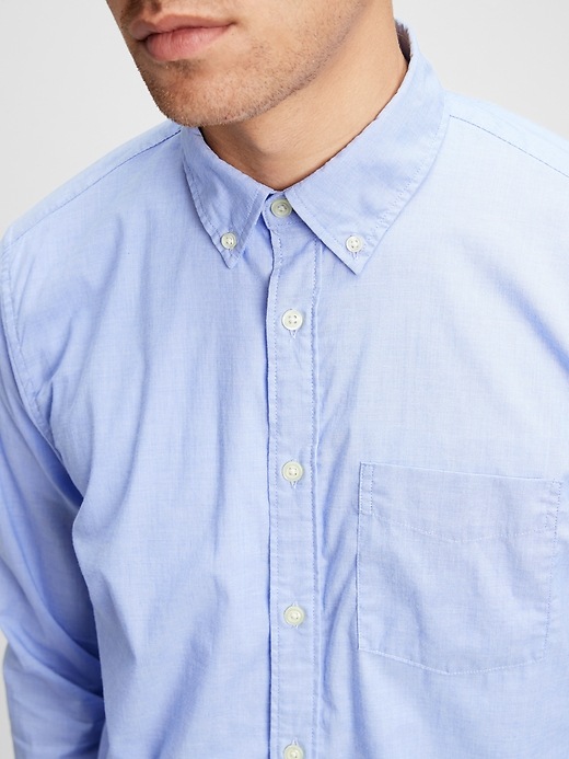 gap lived in stretch poplin shirt