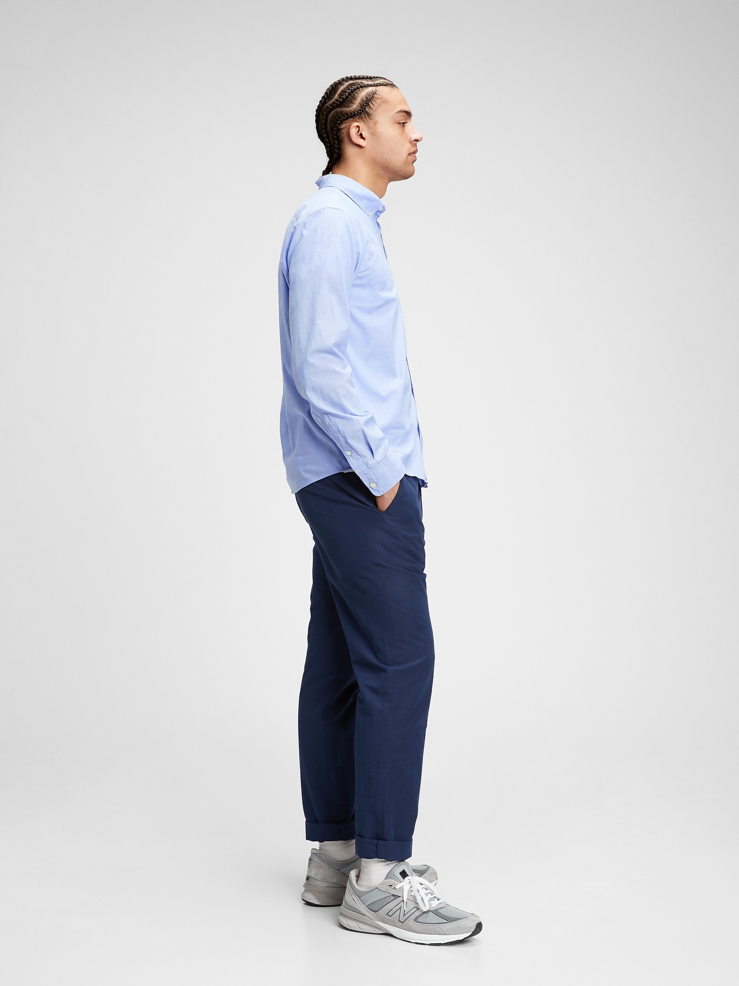 gap lived in stretch poplin shirt