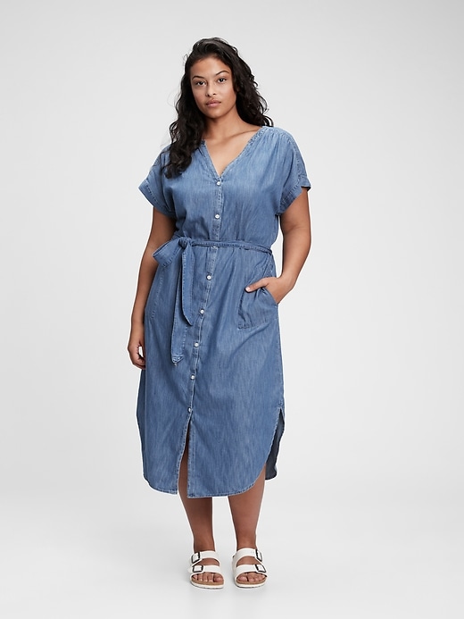 Image number 1 showing, Midi Shirtdress with Washwell&#153