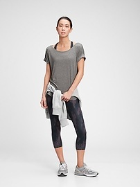 View large product image 4 of 7. GapFit Breathe Roll Sleeve T-Shirt