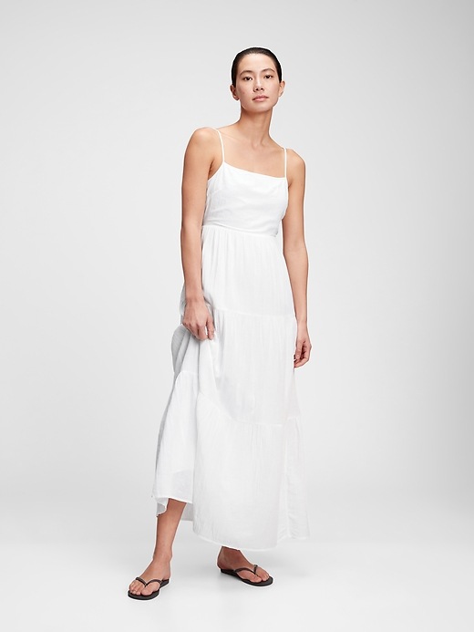 View large product image 1 of 1. Squareneck Tiered Maxi Dress