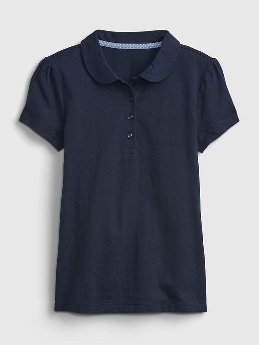 View large product image 1 of 1. Kids 100% Organic Cotton Uniform Polo Shirt