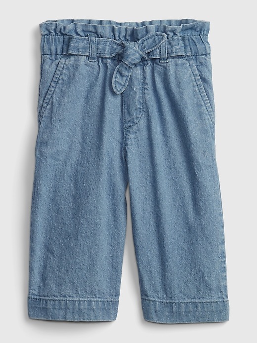 Image number 1 showing, Toddler Wide-Leg Crop Jeans with Washwell&#153