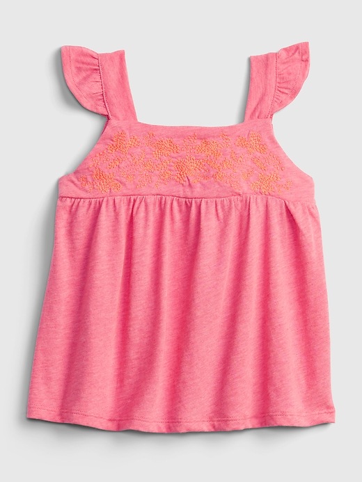 View large product image 1 of 1. Toddler Flutter Embroidered Top