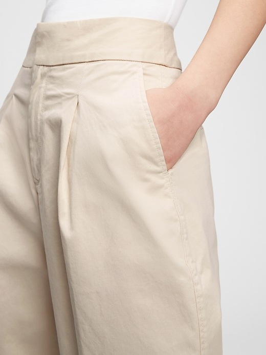 Image number 3 showing, High Rise Wide-Leg Khakis with Washwell