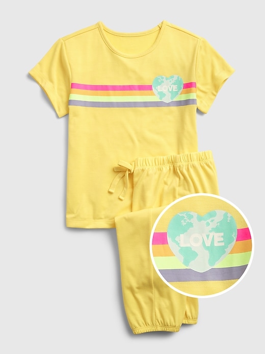 Image number 1 showing, Kids Recycled Earth PJ Set