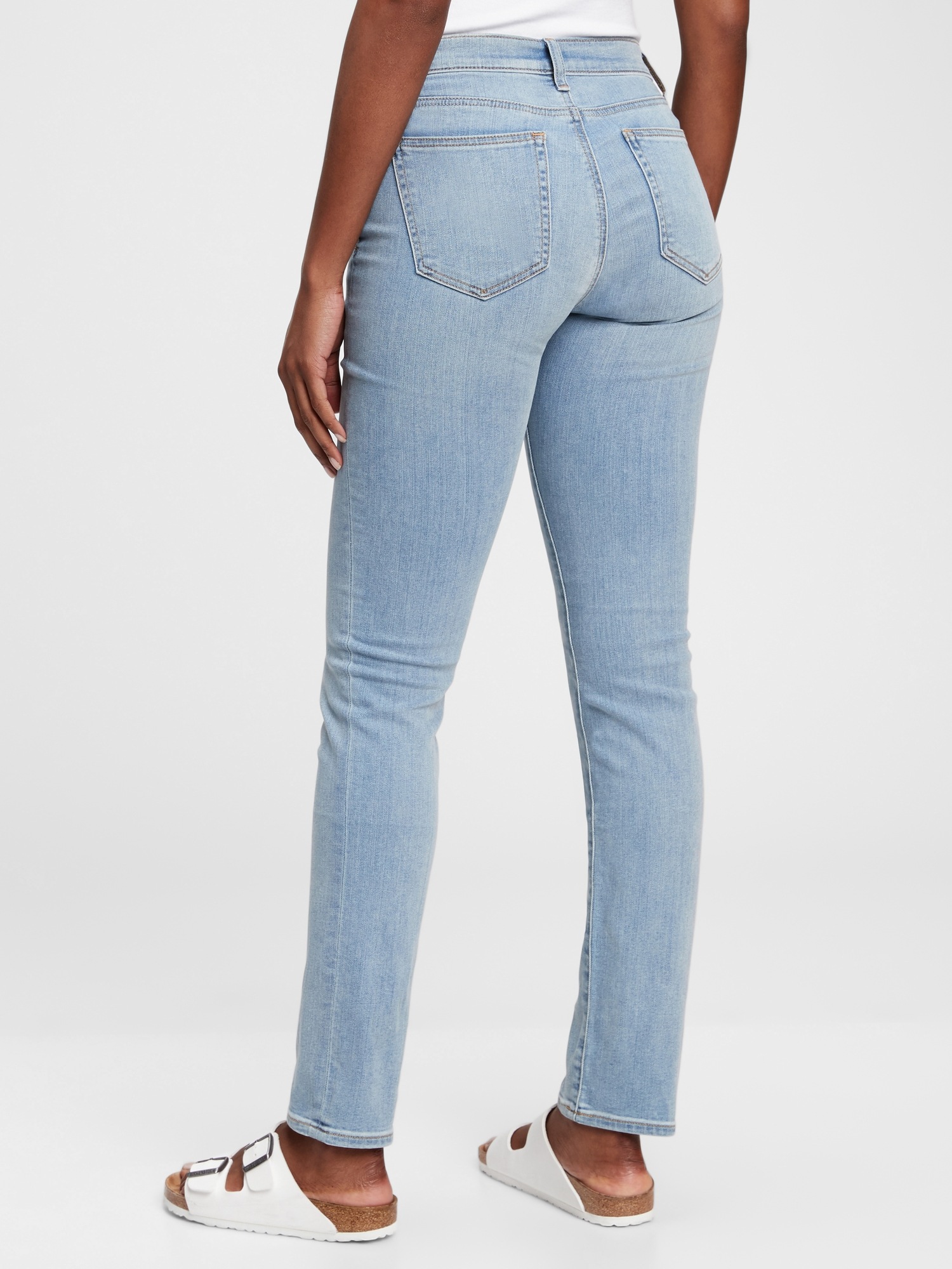 Mid Rise Classic Straight Jeans Gap