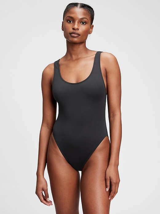 Image number 1 showing, Recycled High Cut Swim One-Piece