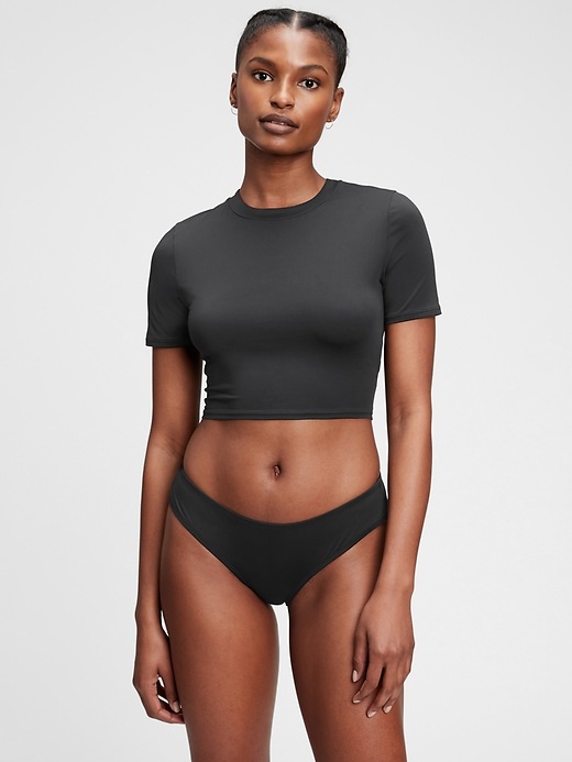 Image number 1 showing, Recycled Cropped Rash Guard