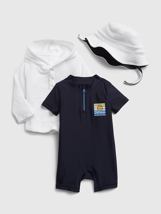 View large product image 1 of 3. Baby 3-Piece Swim Outfit Set