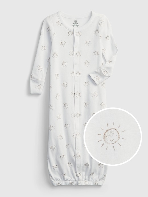 View large product image 1 of 4. Baby 100% Organic Cotton First Favorite Convertible Sleep Gown