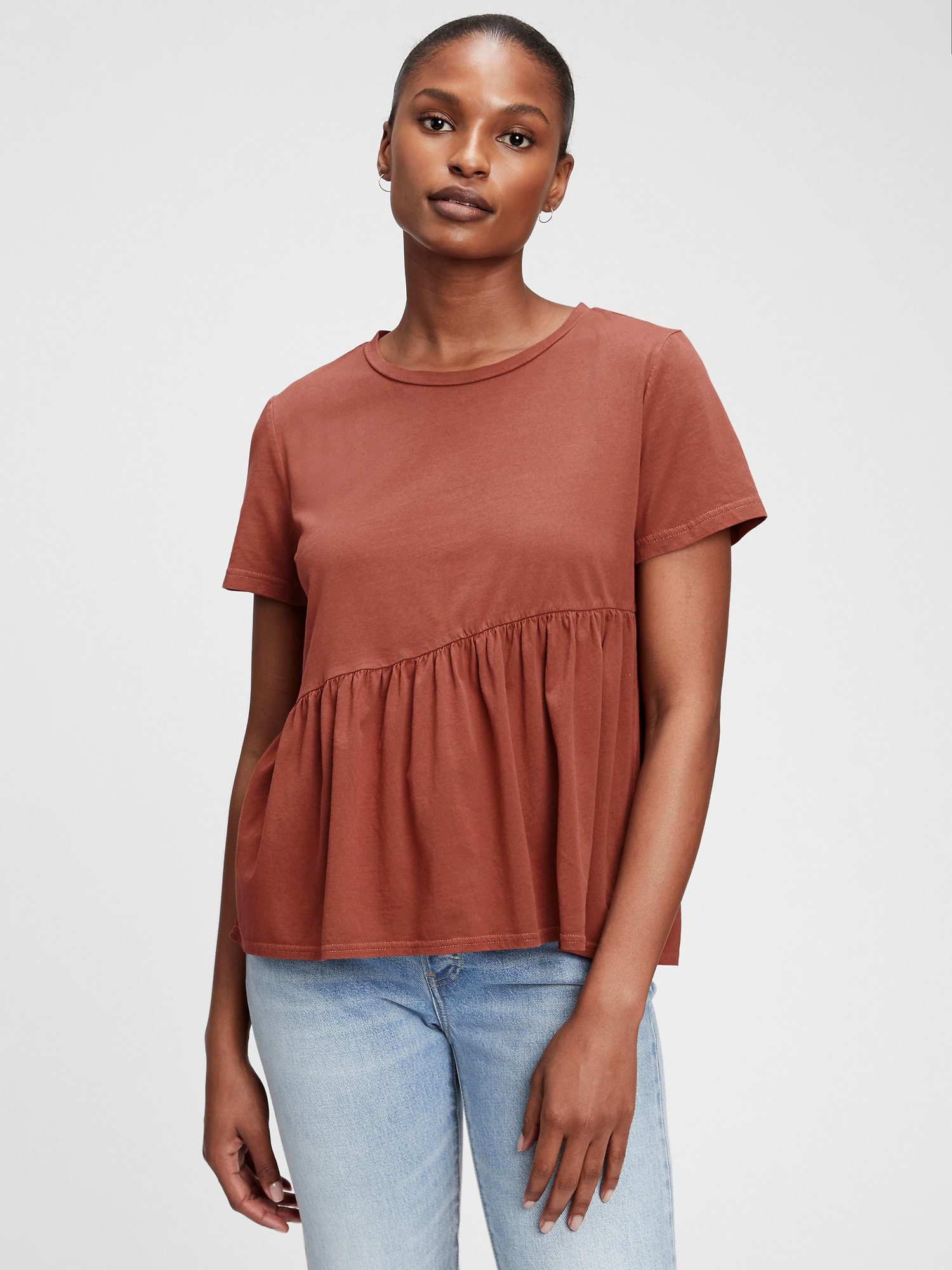 peplum asymmetrical top