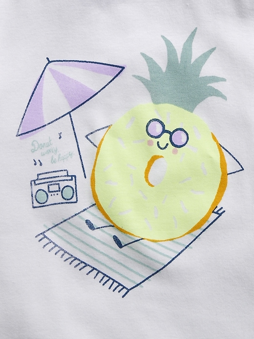 Image number 2 showing, Kids 100% Organic Cotton Pineapple Graphic PJ Set