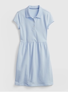 Kids Cotton Uniform Polo Dress