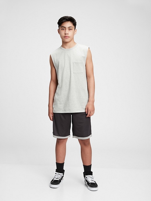 Image number 4 showing, Teen 100% Recycled Polyester Reversible Mesh Pull-On Shorts