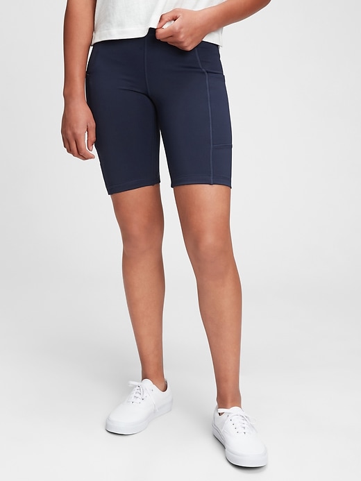 Image number 3 showing, GapFit Teen Recycled High-Rise Biker Shorts