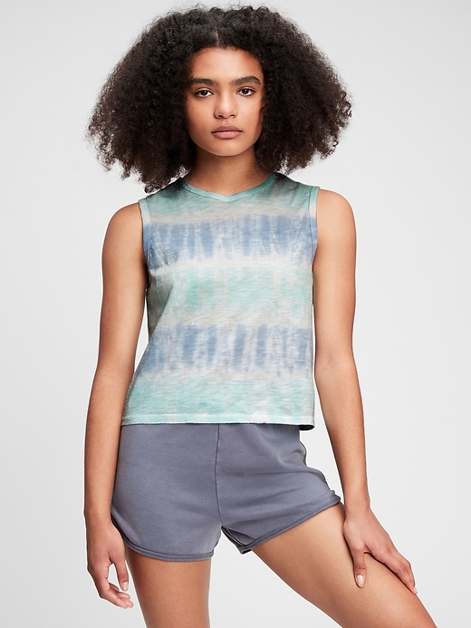 Image number 1 showing, Teen Organic Cotton Cropped Tank Top