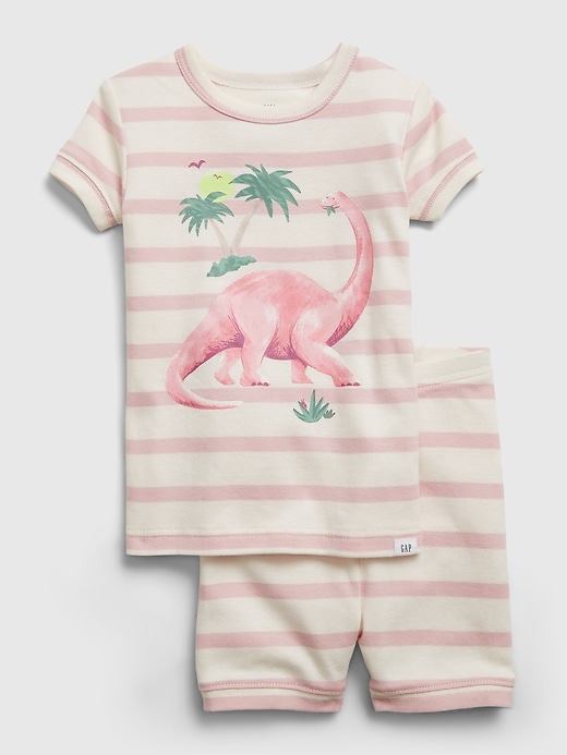 L'image numéro 1 présente Pyjama 100 % coton biologique à motif de dinosaures babyGap