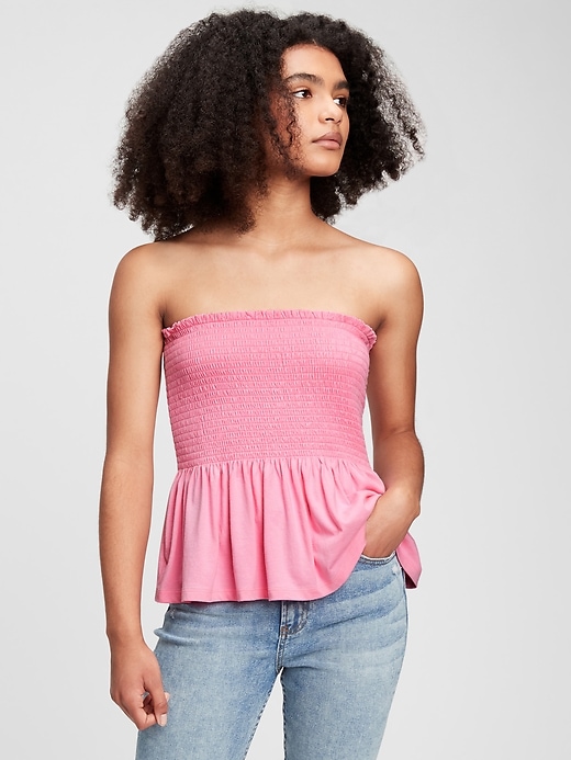 Image number 1 showing, Teen Strapless Smocked Tube Top