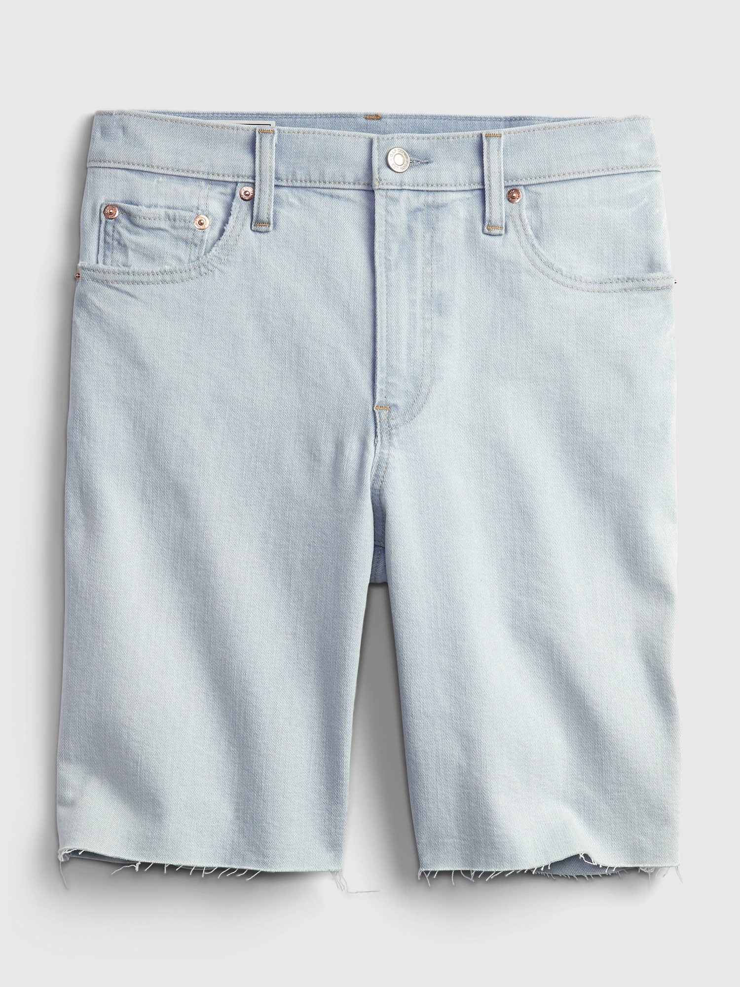 Mid Rise Denim Bermuda Shorts with Washwell | Gap