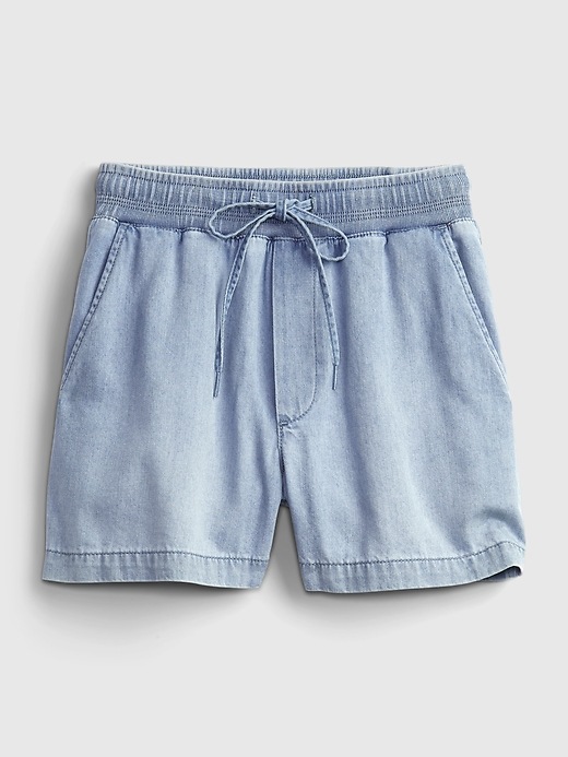Image number 4 showing, Pull-On Denim Shorts with Washwell&#153