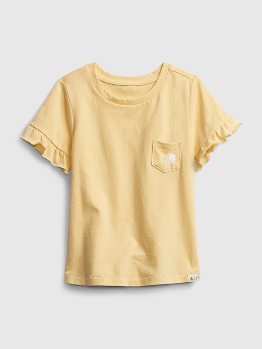 Image number 10 showing, Toddler 100% Organic Cotton Ruffle T-Shirt