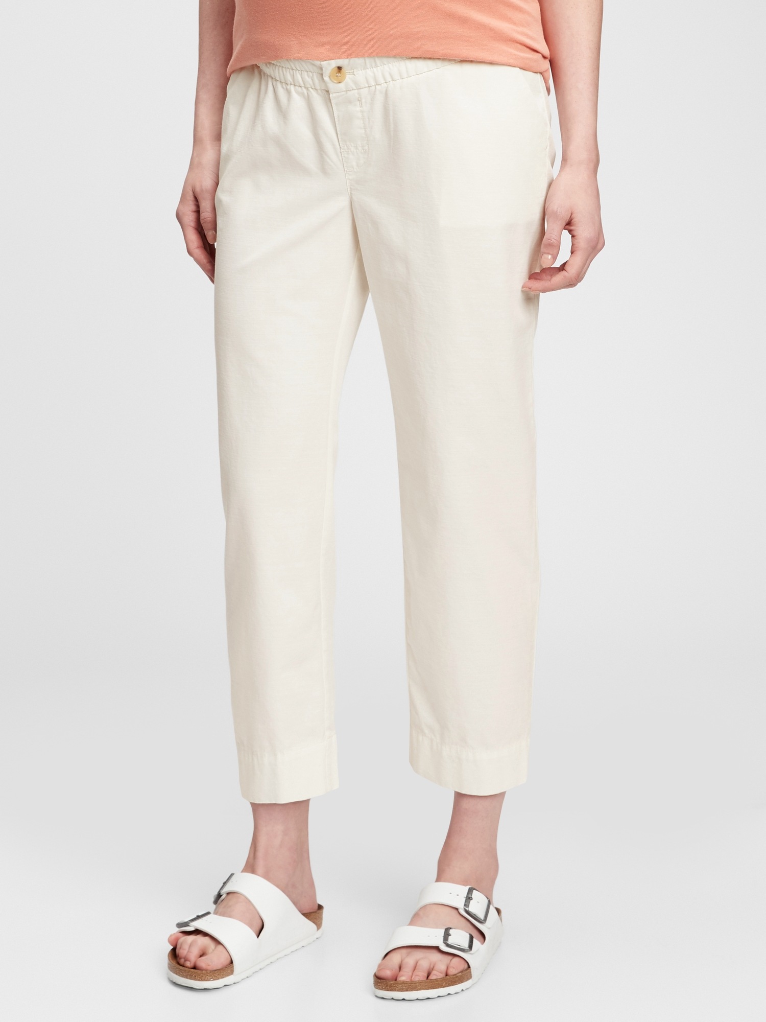 Maternity Straight Cropped Pants