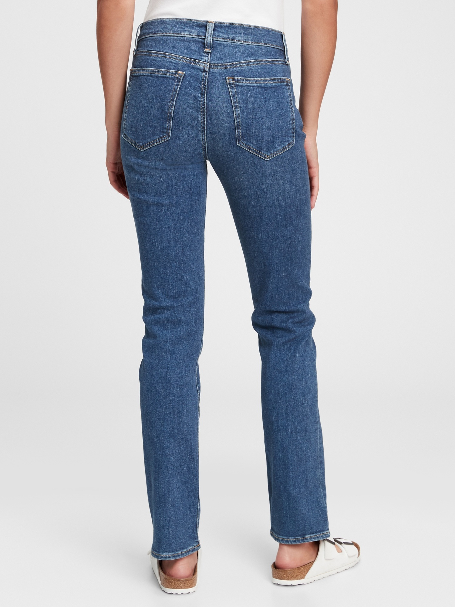 Mid Rise Classic Straight Jeans Gap