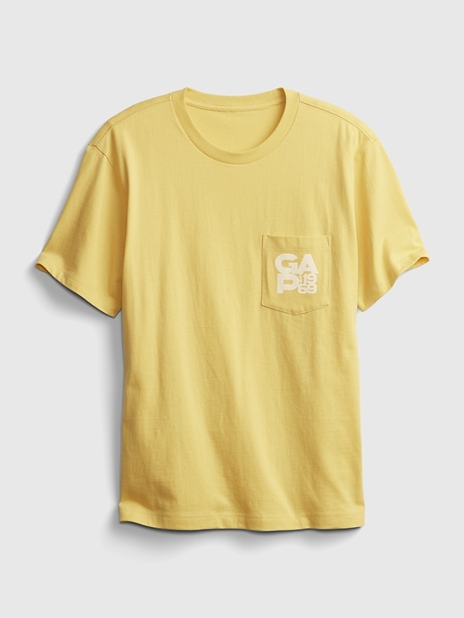 Image number 5 showing, 100% Organic Cotton Gap Logo Pocket T-Shirt