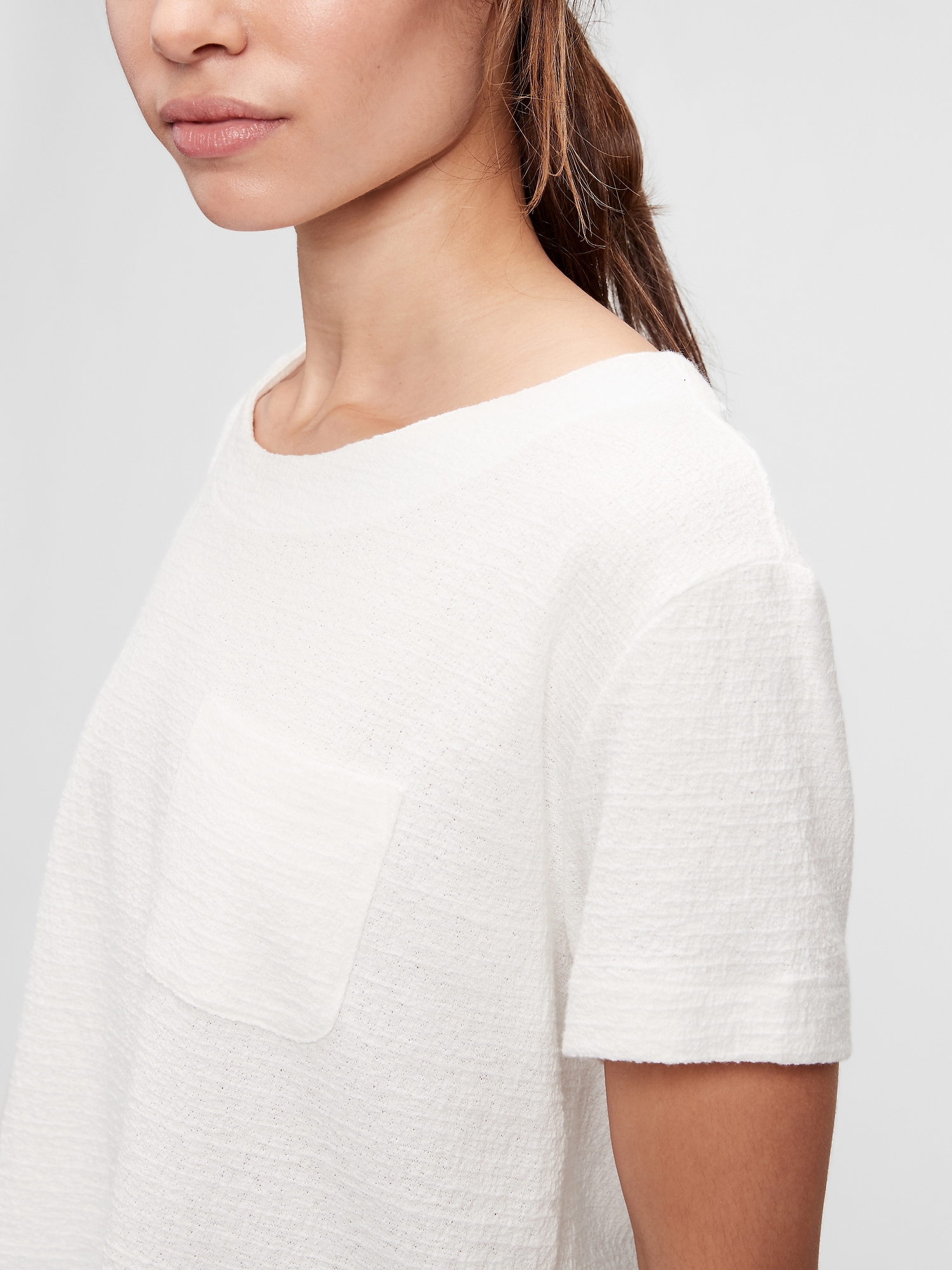 Relaxed Cropped Pocket T-Shirt | Gap