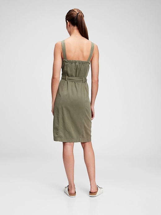 Image number 2 showing, Button-Front Apron Dress