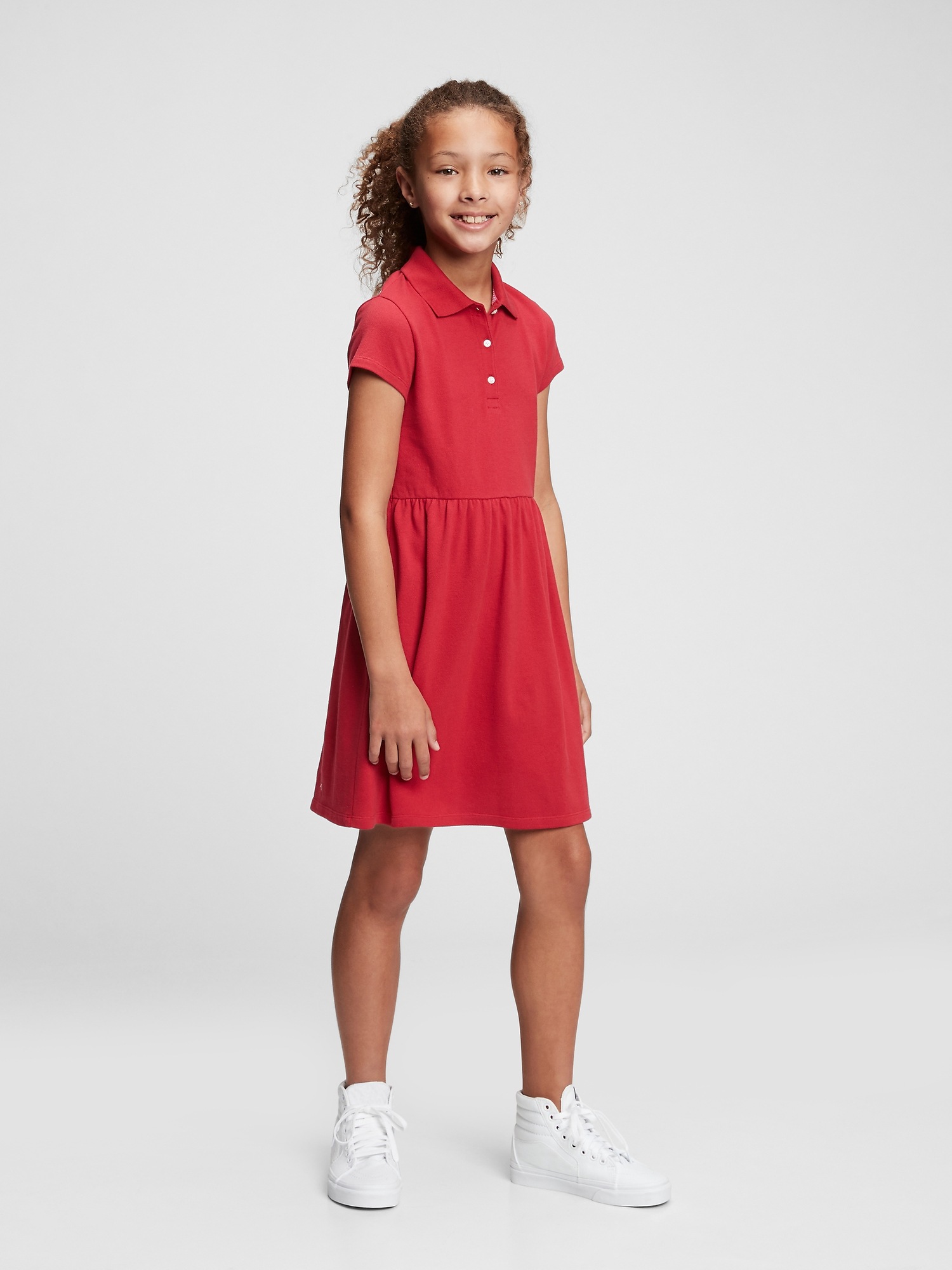 Kids Cotton Uniform Polo Dress Gap